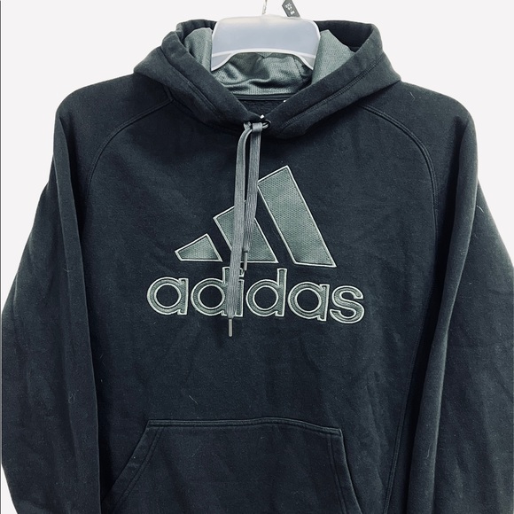 Adidas Mens AY9398 Essentials Pullover Hoodie  Sweatshirt Black Size S - Picture 3 of 7